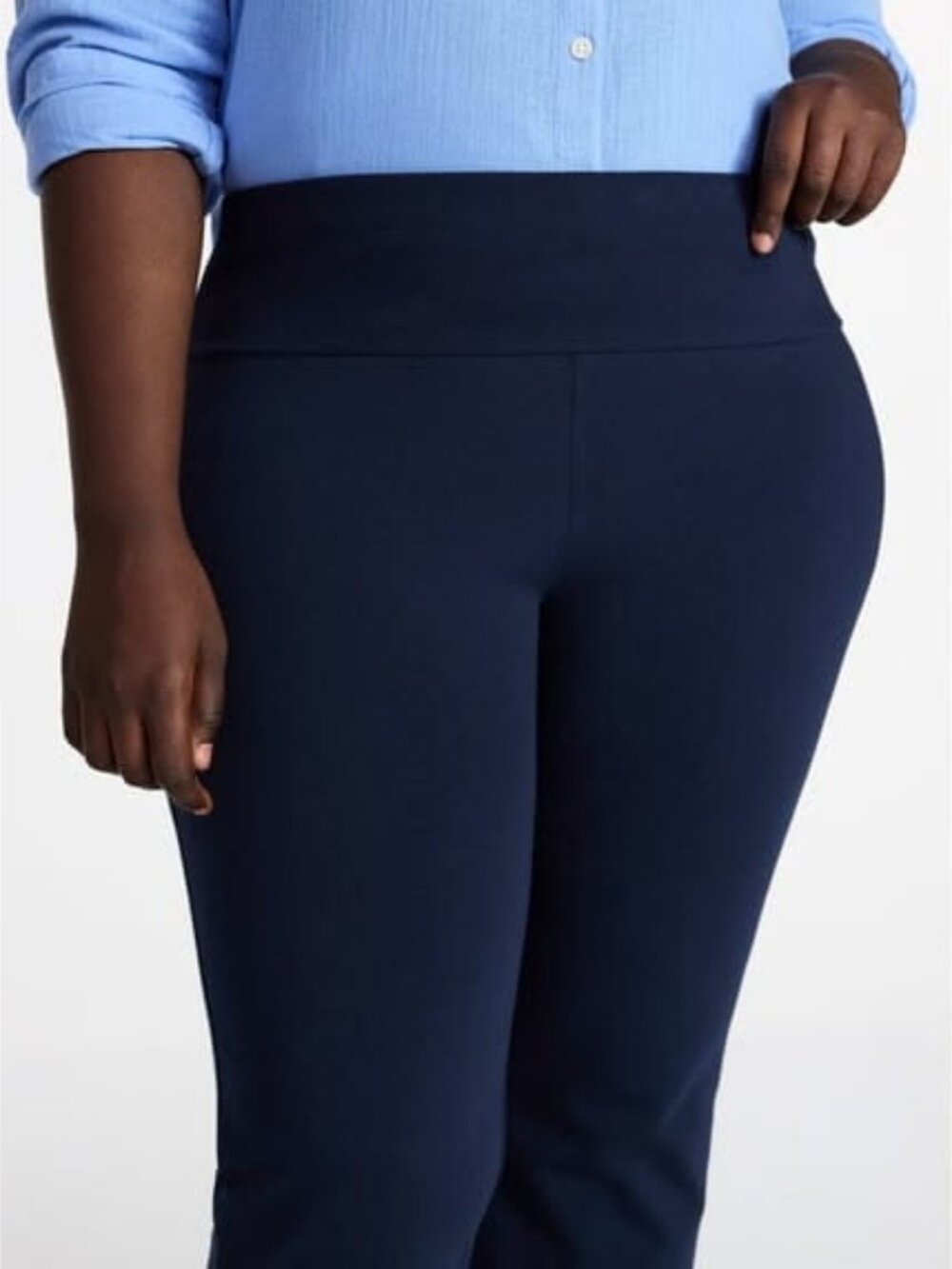 NWT Terra & Sky Women's Plus Size Flare Leggings w/elastic waist- 1X(16-18)